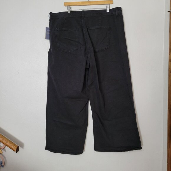 Universal Thread High-Rise Sailor Wide Leg Pants Size 20 Reg Black Denim - Picture 2 of 6